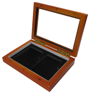Wood Glass-top Display Slab Box - 2 Slab Universal